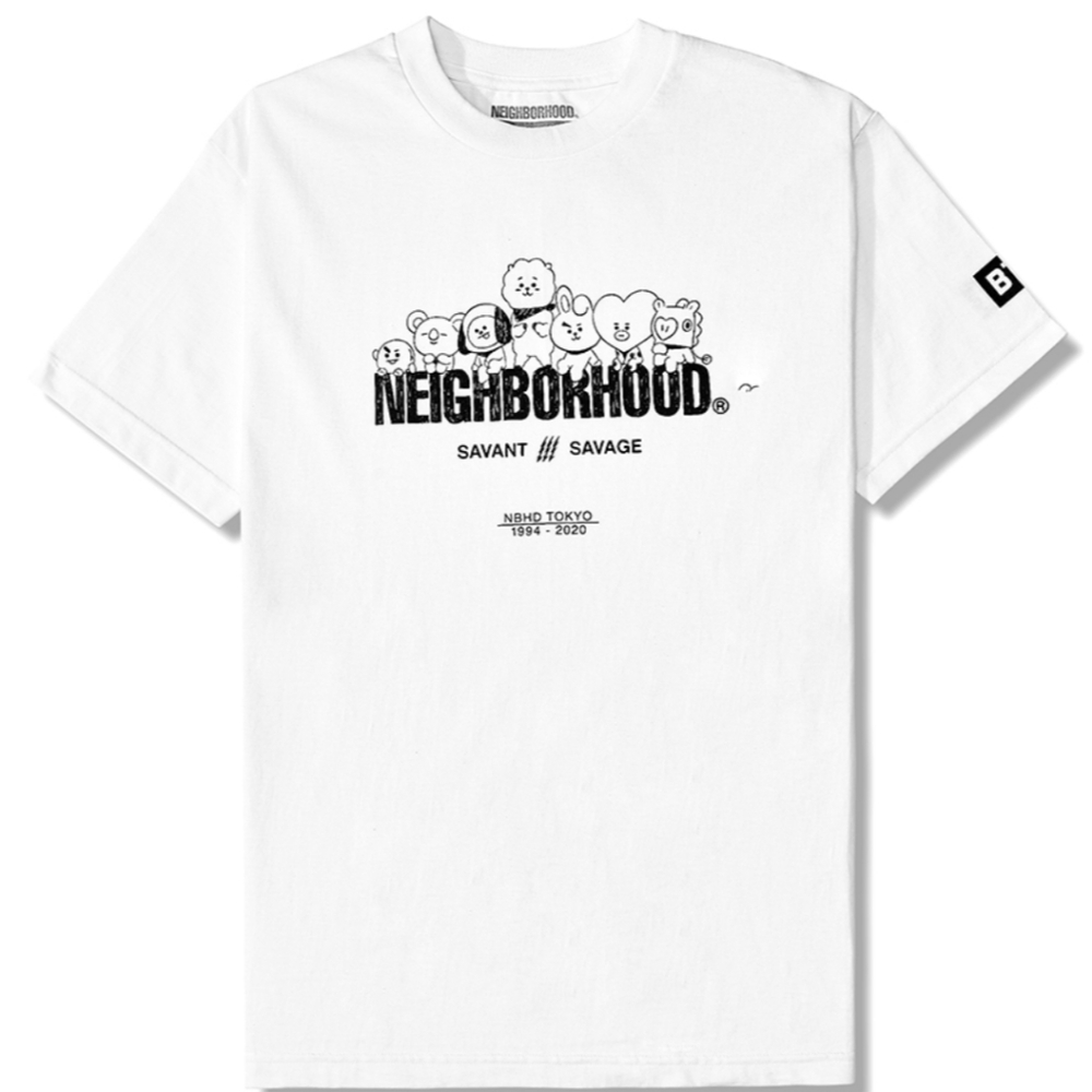 NWT Neighborhood x BT21 Collab Sketch Shirt in White
